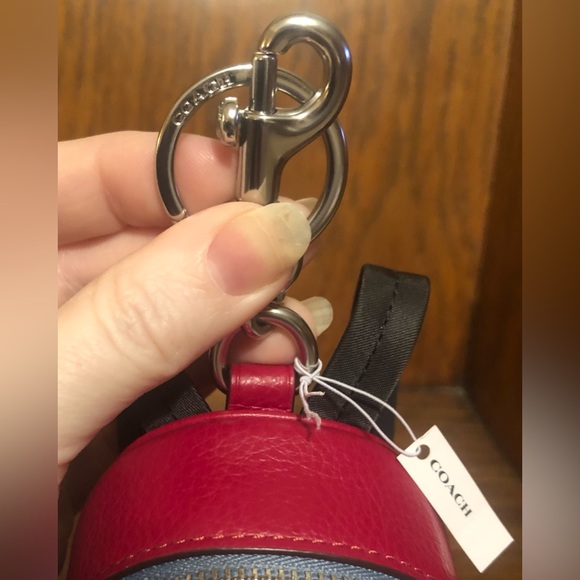 NWT-Coach-Mini Court Backpack🎒Keychain/Bag Charm-Dark Cardinal Red-$138 - Picture 4 of 12